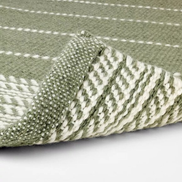 2'1"x3'2" Handwoven Scatter Accent Rug Green/Ivory - Threshold Studio McGee - Picture 3 of 5